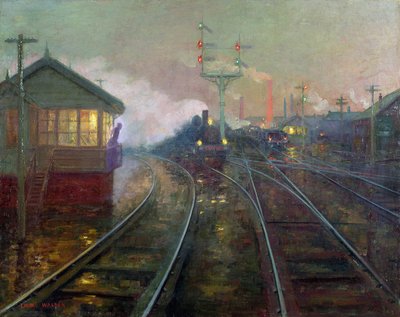 Tren de noche c.1890 de Lionel Walden